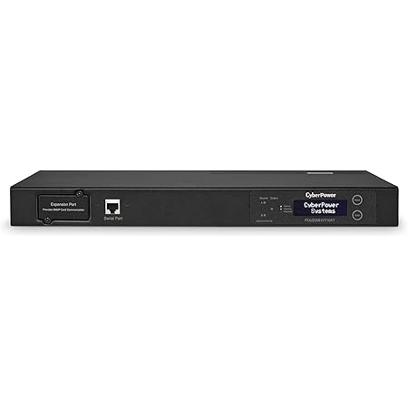 CyberPower PDU20MHVT10AT Metered ATS PDU, 200-240V/20A, 12 Outlets, 1U Rackmount