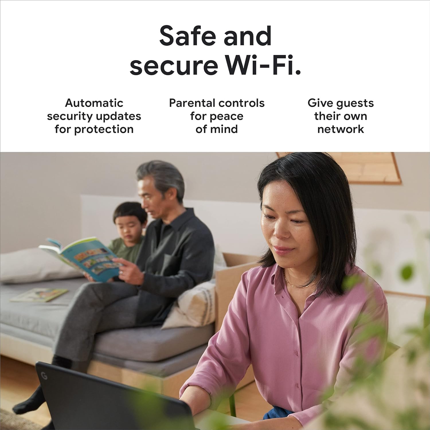 Google Nest WiFi Pro - Wi-Fi 6E - Reliable Home Wi-Fi System with Fast Speed and Whole Home Coverage - Mesh Router - Non-Retail Packaging - 4 Pack - Snow