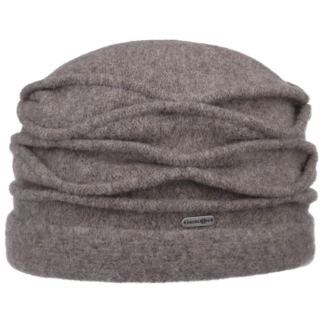 McBURN Kamita Milled Wool Hat Women - Made in Italy Women´s Beanie Winter Autumn-Winter - One Size Taupe