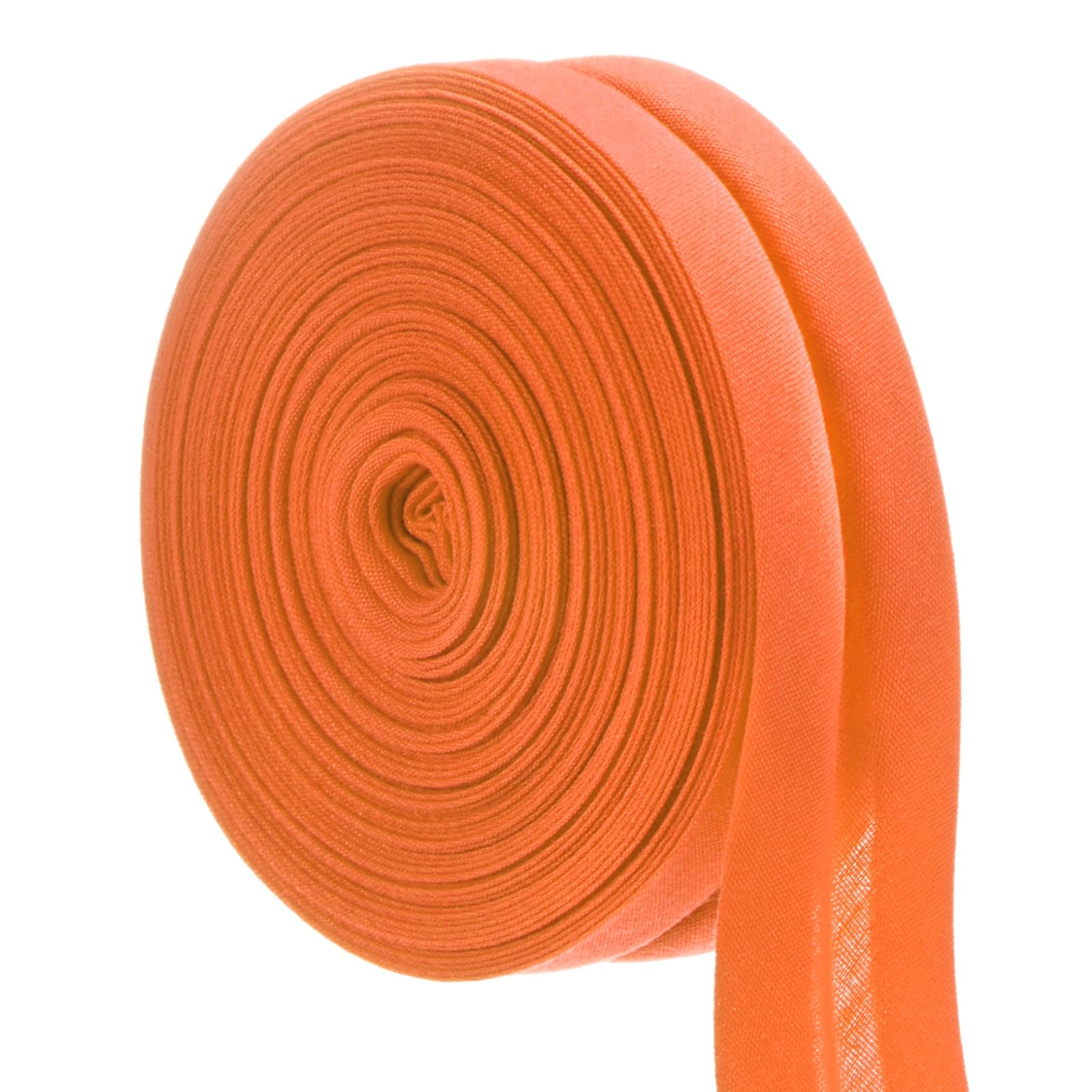 M METERXITY Double Fold Bias Tape (2.5cm x 9 Meters, Orange) - Polyester Cotton Bias Binding Tape, Apply to Crafts/Sewing/Seaming/Hemming/Piping/Quilting