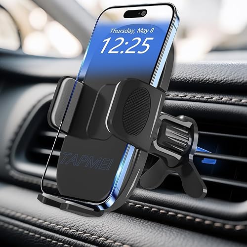 Soporte de teléfono para ventilación de coche clip mejorado 2025 Soporte de teléfono celular manos libres Cradle Air Vent para iPhone 16 Pro Max y