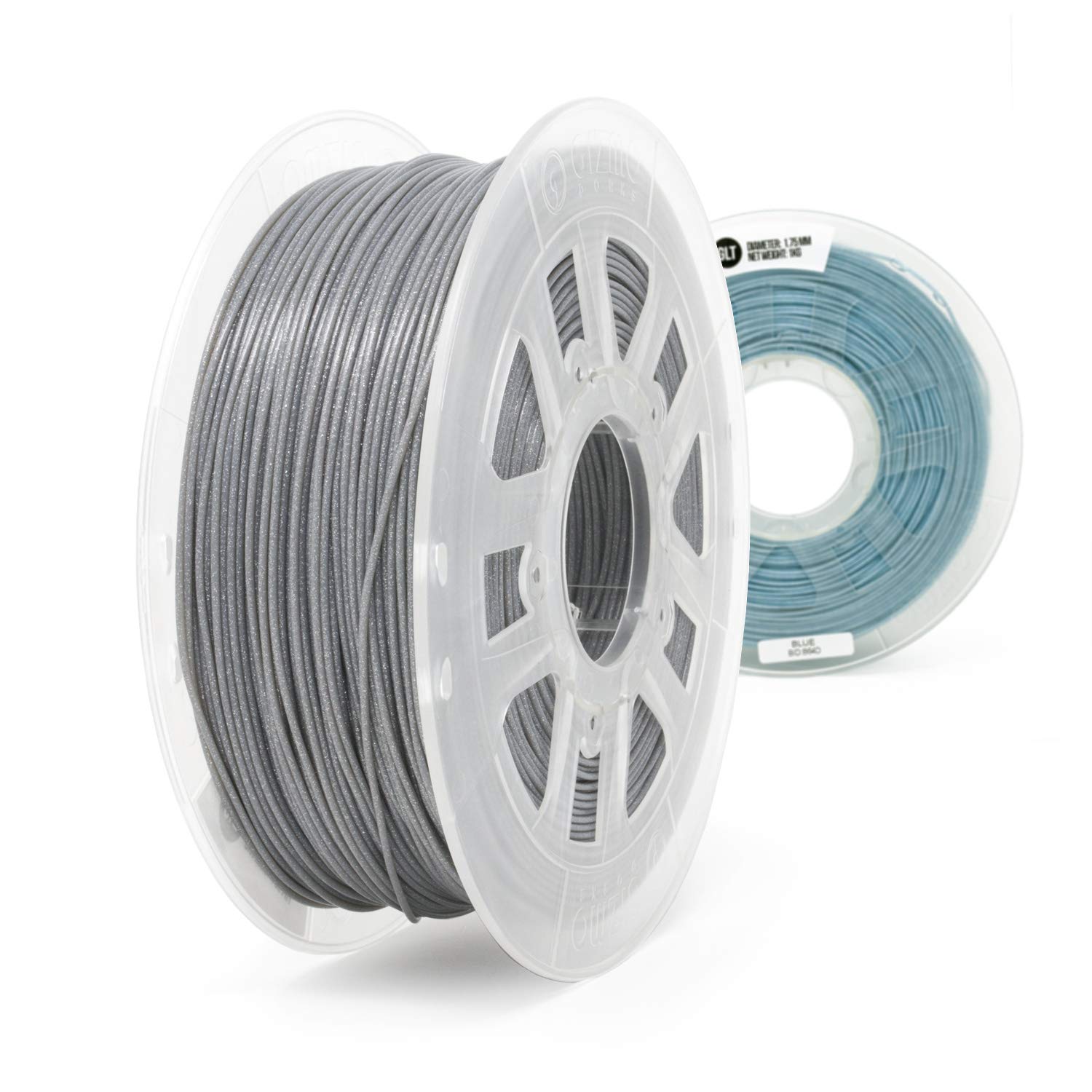 Gizmo Dorks Glitter PLA 3D Printer Filament 3mm (2.85mm) 1kg, Gray