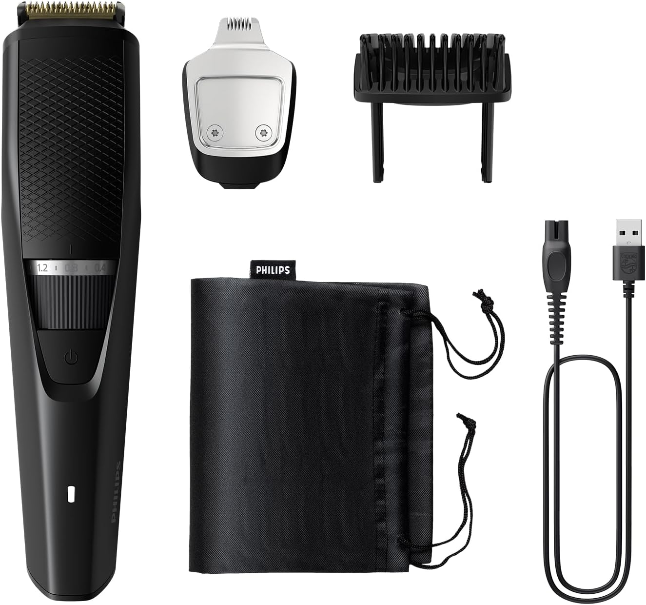 Pro Beard Trimmer and Styler for Men| Titanium Blades| 2.5x Higher Precision| Beard Sense Tech|5 Mins Quick Charge| 20 Length Settings| 6X Longer Battery Life| New Model - BT3441/30