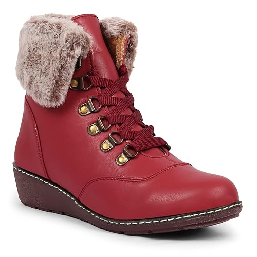 ZAPATOZ Womens/Girls PU Leather Stylish Casual Black Design Heel Boots