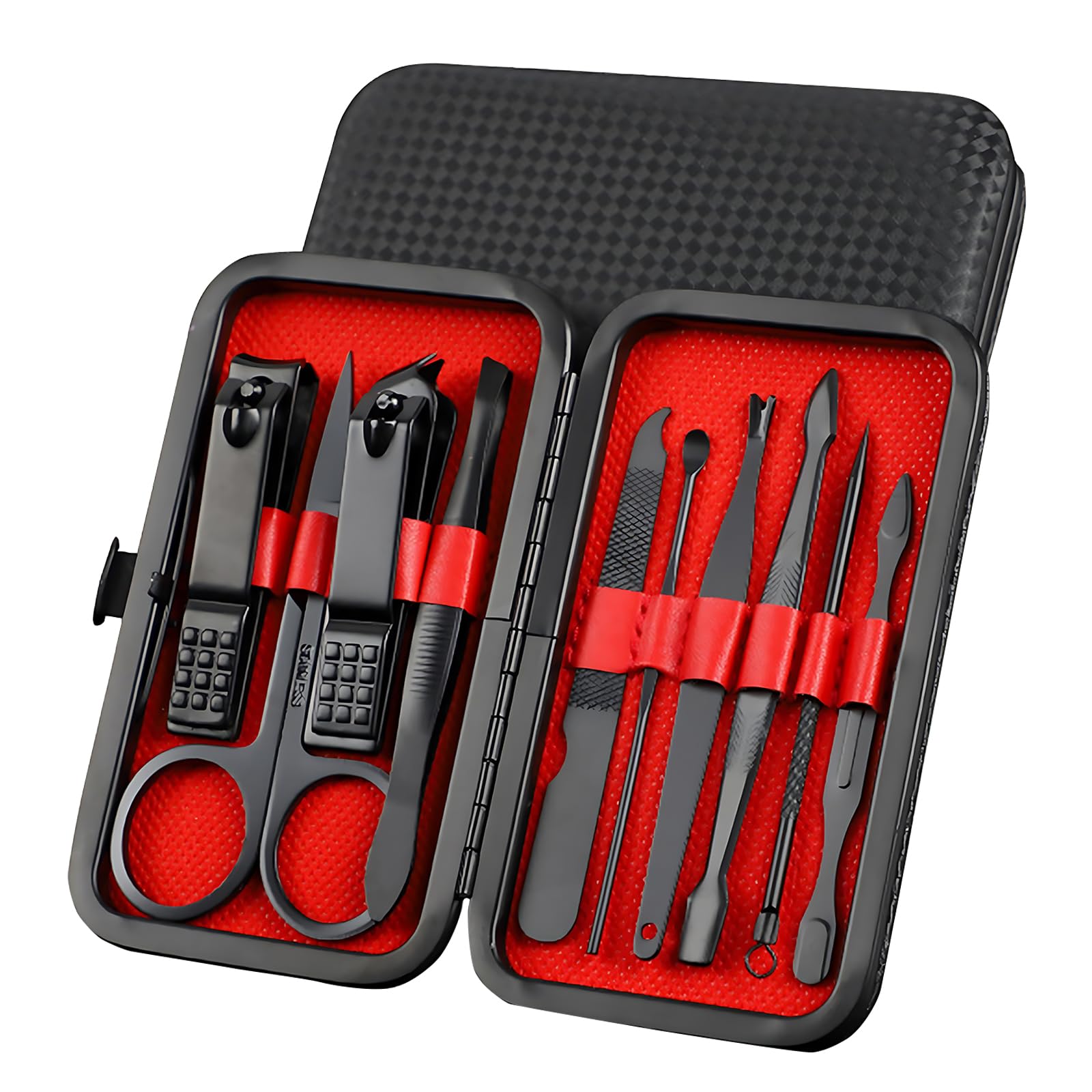 Nail Clippers Set, 10 PCS Professional Manicure Set and Pedicure Kit with Travel Case,Stocking Stuffers, Christmas Gift for Men and Women