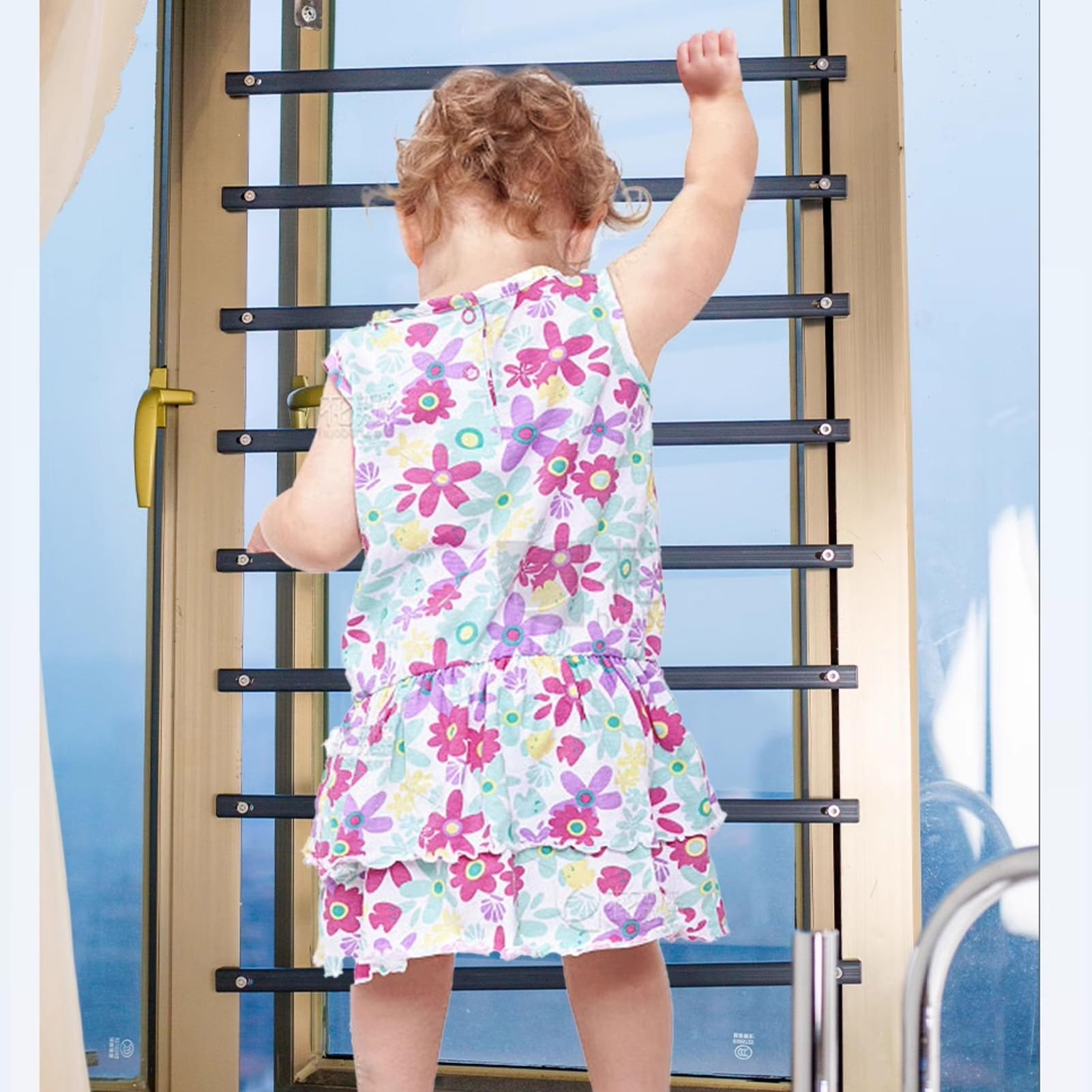 Barras de seguridad de aluminio para ventanas anticaídas para dormitorios y salas de estar, bloqueadores temporales de ventanas para seguridad infantil, ajustables, 120 cm de longitud