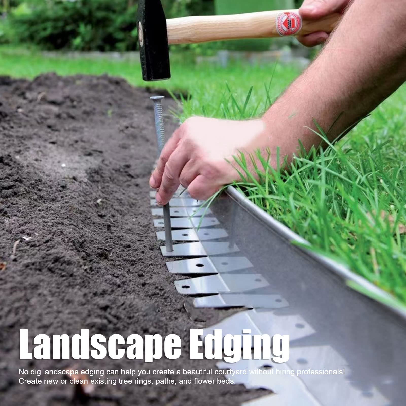 Stainless Steel Garden Edging Fort Roll Topped Steel Edging For Hard