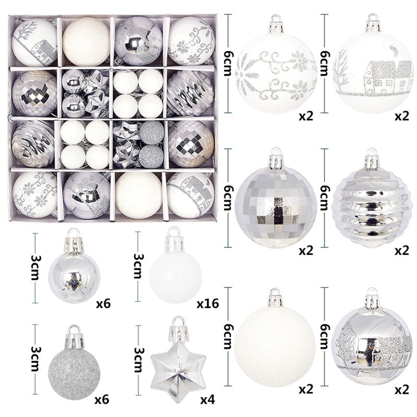 Décorations Noël 44 Pièces - Boules Suspendues Or Noir 6cm & 3cm - Pour Arbre De Noël Et Fêtes