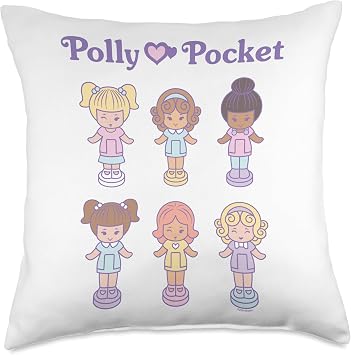 Polly Pocket - Doll Grid Throw Pillow