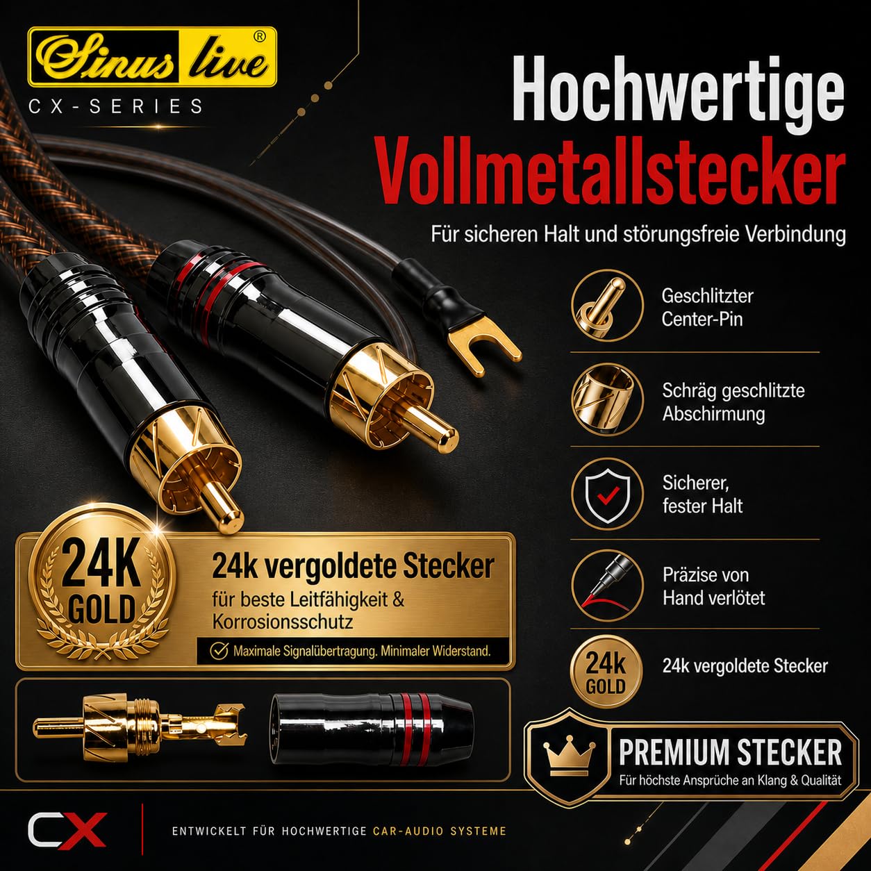 Sinuslive CX-50 kabel cinch
