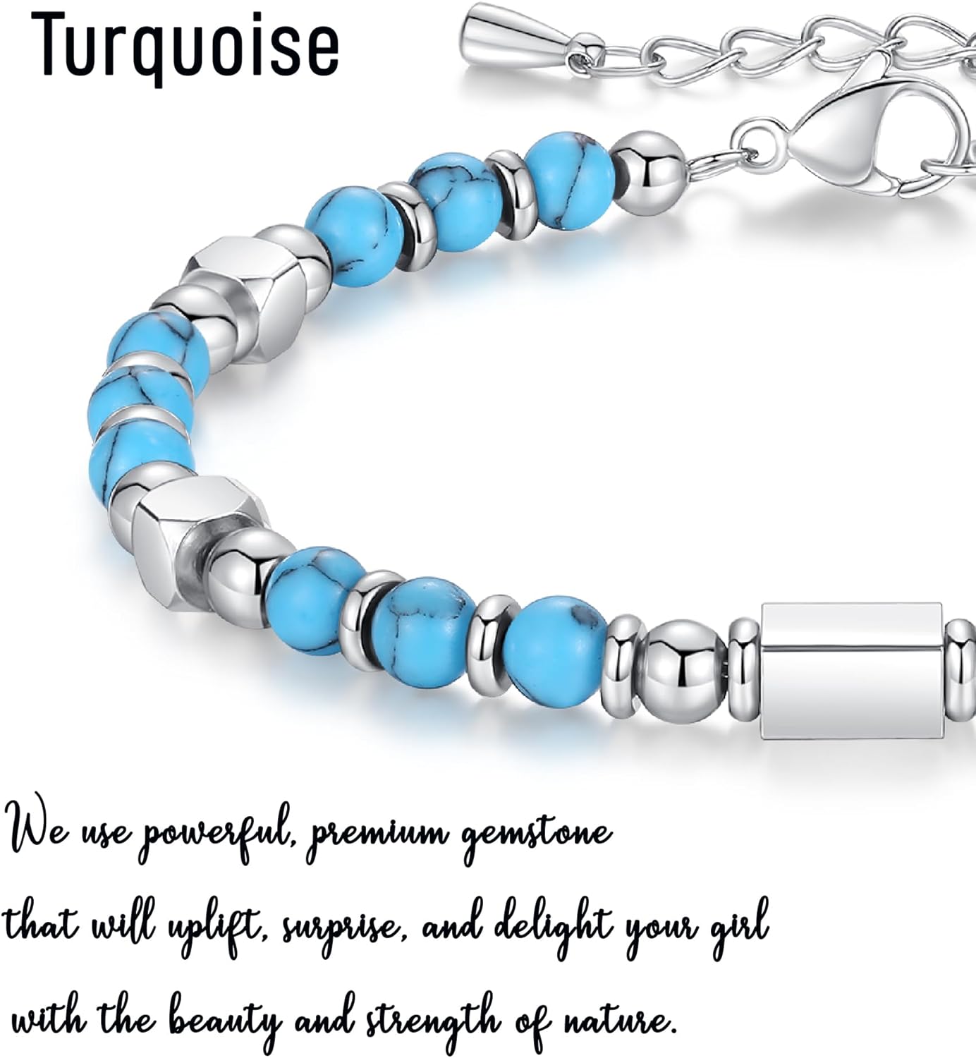 Valentines Day Gifts for Kids/Teen Girls/Her, Tiny Gemstone Beaded Bracelets for Women Teenage Teen Girl Gift Trendy Stuff with Inspirational Card - Image 5