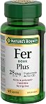 Supplément de fer doux de Nature's Bounty, aide à prévenir l'anémie ferriprive, 28 mg, 90 gélules, multicolore