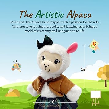 Sharewood Forest Friends Hand Puppet (Aria the Alpaca) - Toddlers