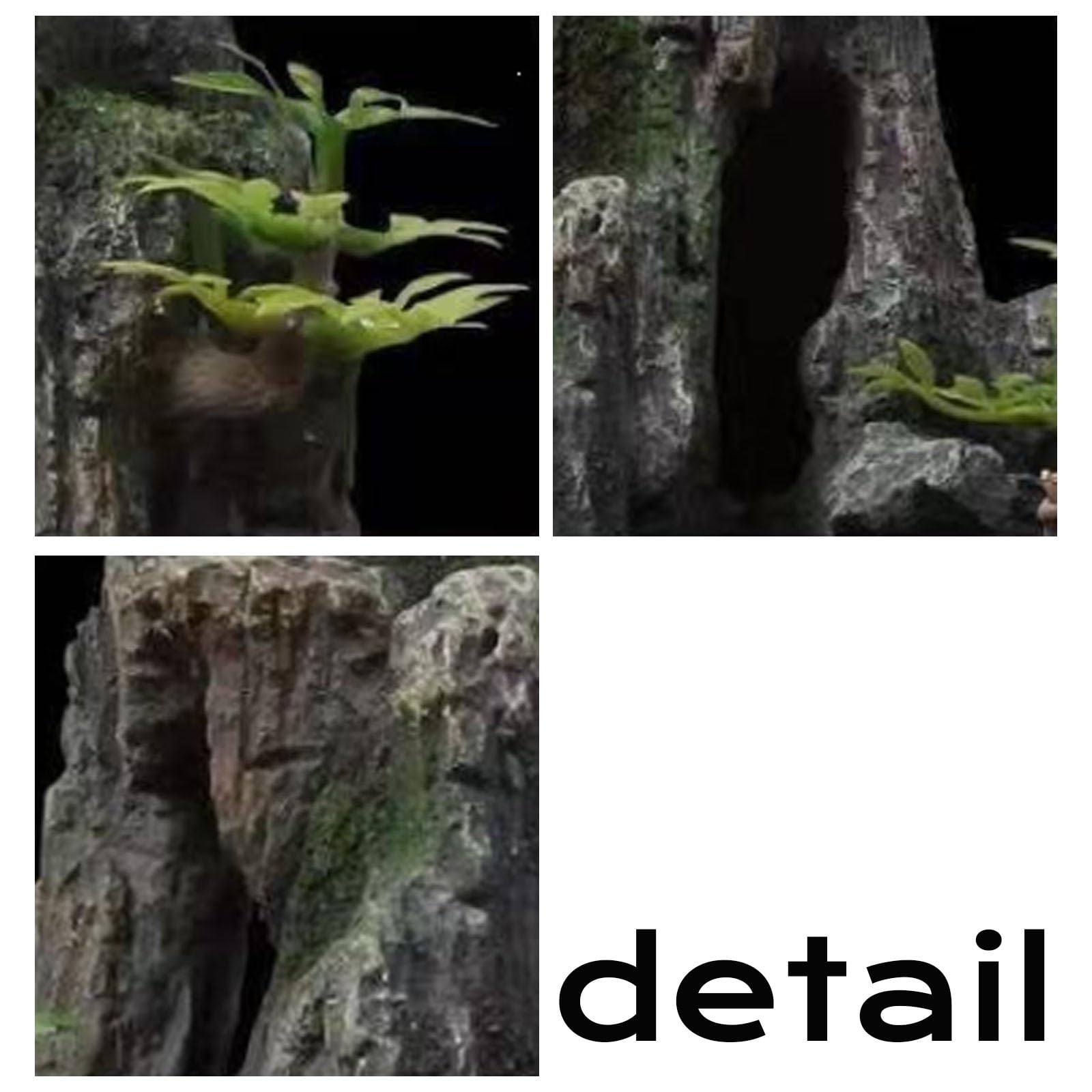 Adorno de Resina de Paisaje de Roca de Acuario, decoración de Roca de Acuario | Accesorios reutilizables impermeables del paisaje de la cueva de piedra for los acuarios de los jardines