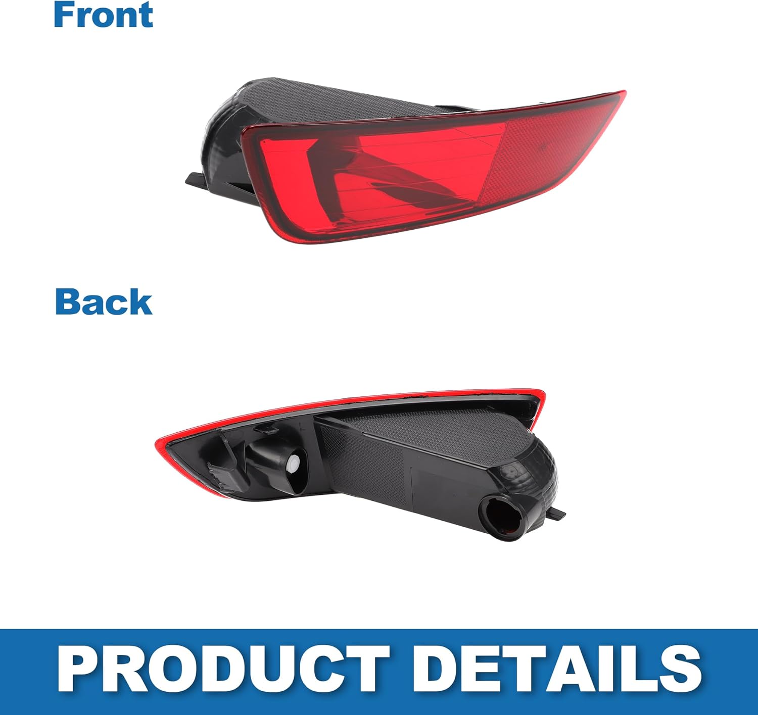 Rear Bumper Tail Light Shell No.30763322 Lower Rear Bumper Reflector Stop Lamp Brake Light Cover for Volvo XC60 2008-2013 ABS Red Gray Waterproof Rear Left