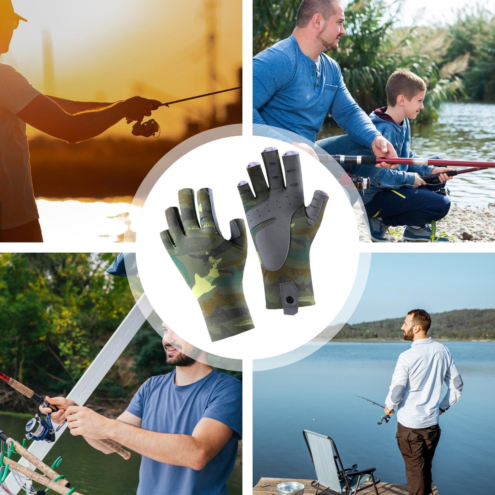 Sonnenhandschuhe Zum Angeln - Elastisch, Rutschfest, UPF-Schutz Für Outdoor