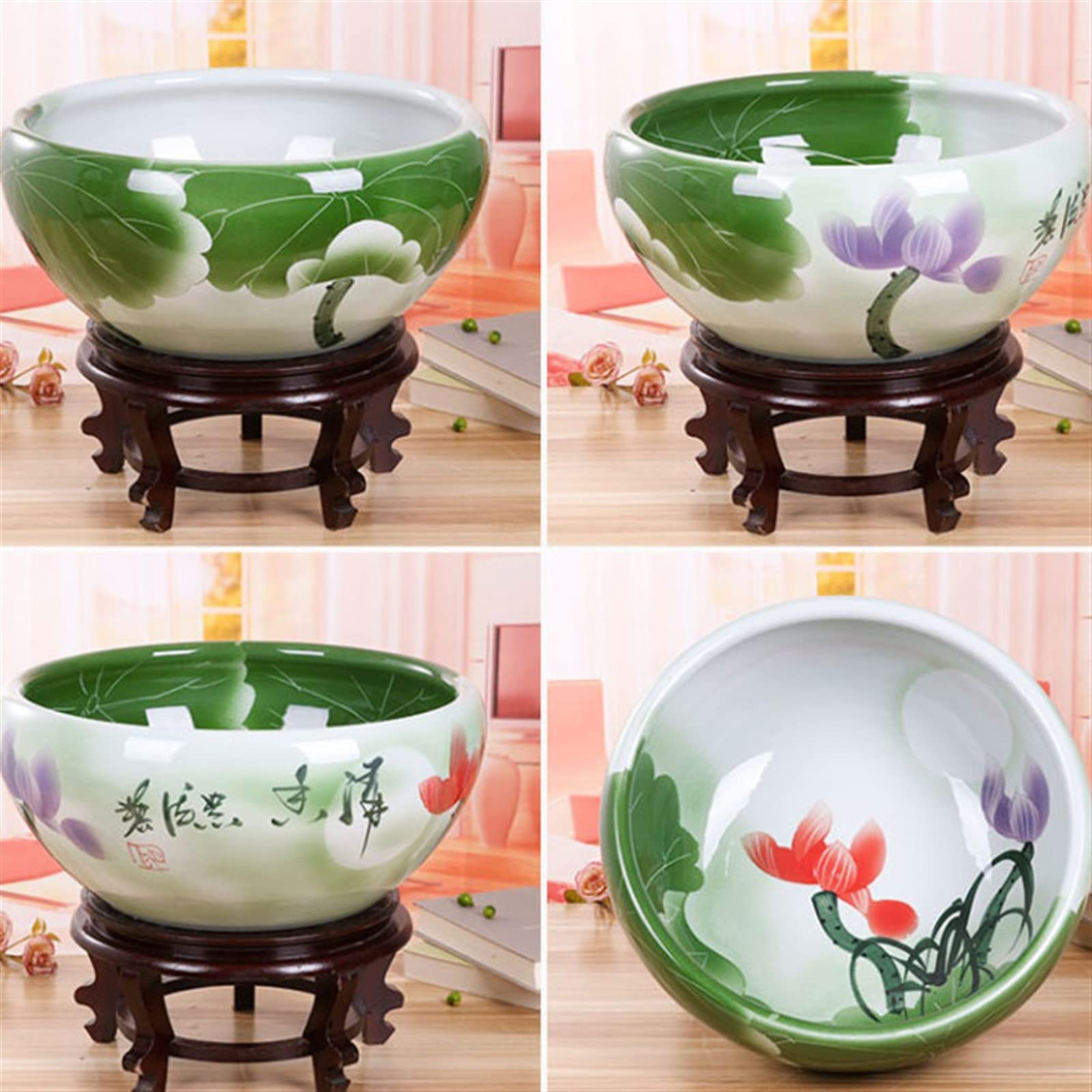 Amazon.com: Planters Ceramic Flower Pot Bottomless Hole Lotus Pot  Hydroponic Plant Pot Living Room Simple Decorative Fish Tank Nursery Pots  (Color : C) : Patio, Lawn & Garden