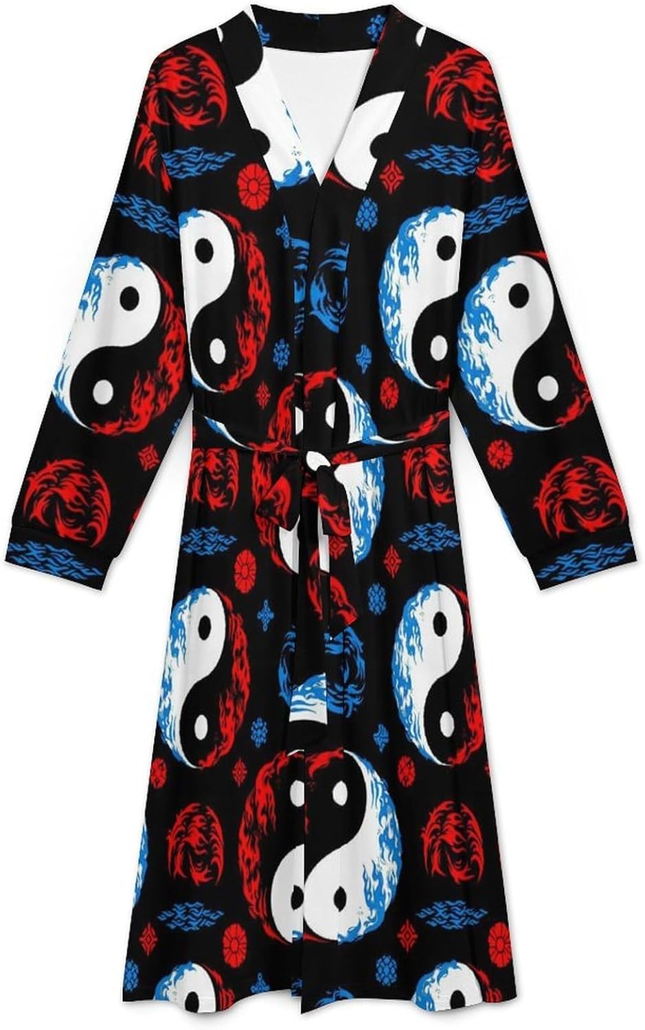 Robes for Men Women, Adult Lightweight Open Front Kimono Robe for Shower, Spa, Pajama Party