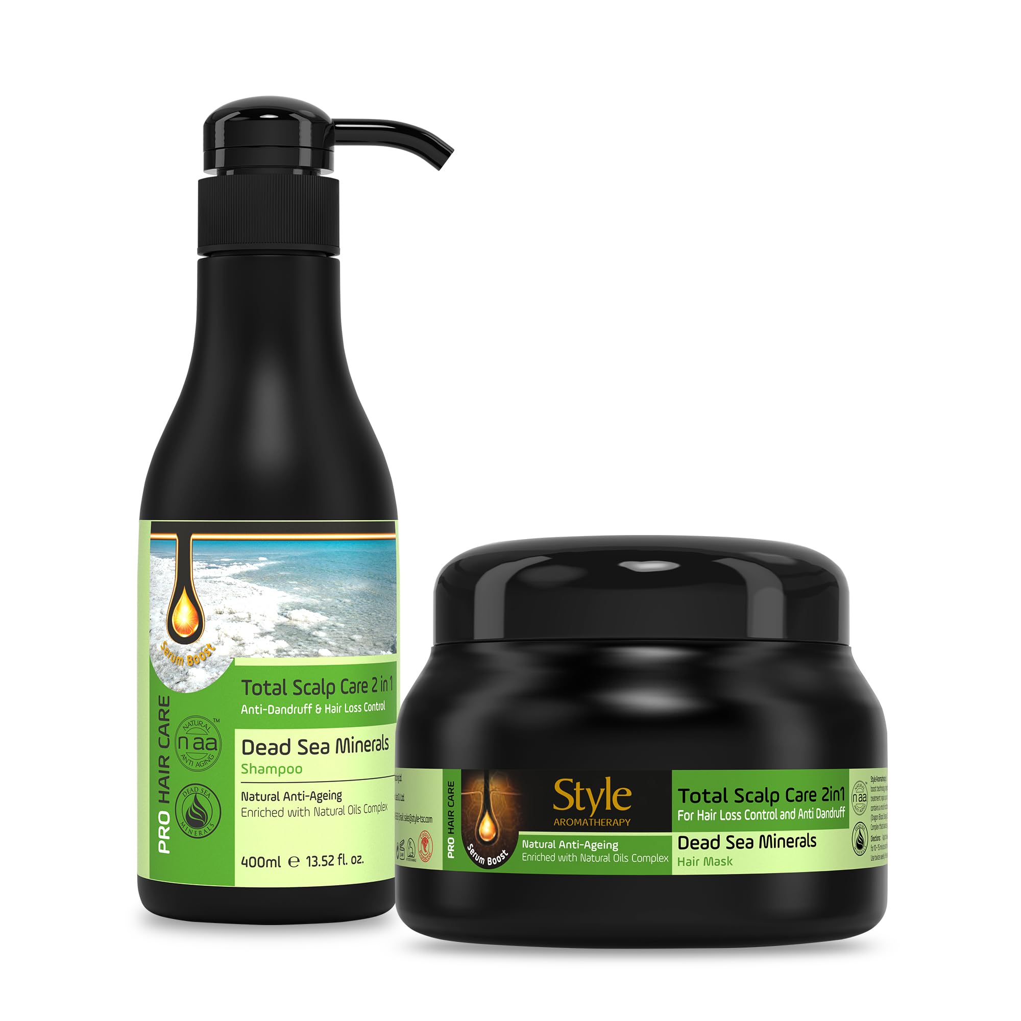 Style Aromatherapy Professional Total Scalp Care Shampoo and Hair Mask Combo | for Hair Loss Control & Hair Thinning | Anti Dandruff | SLS/SLES, Paraben free | 400 ml + 200 ml-image-9