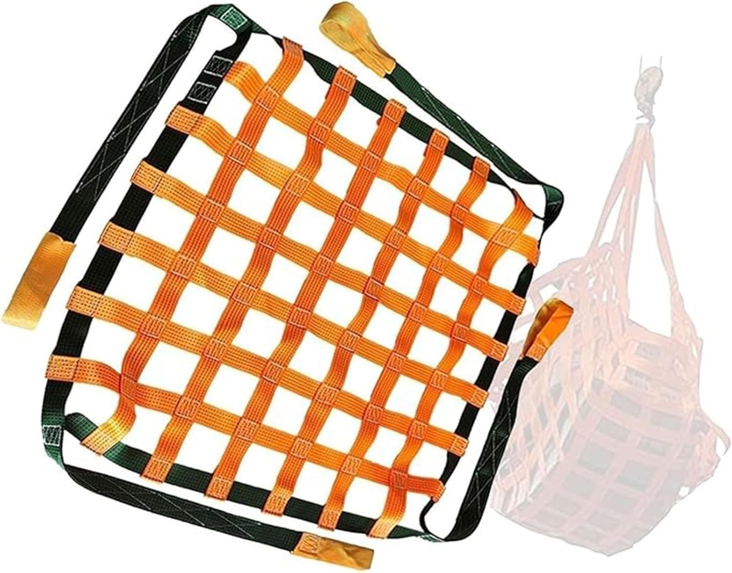 WQPMNYG Hoisting Lifting Nets,Durable Lifting Net - Heavy Duty 2T Hoisting Sling, 1x1M Nylon Safety Lifting Net for Material Handling, Cargo Lift, Mesh 10cm, Reliable Hanging Luggage Suppo