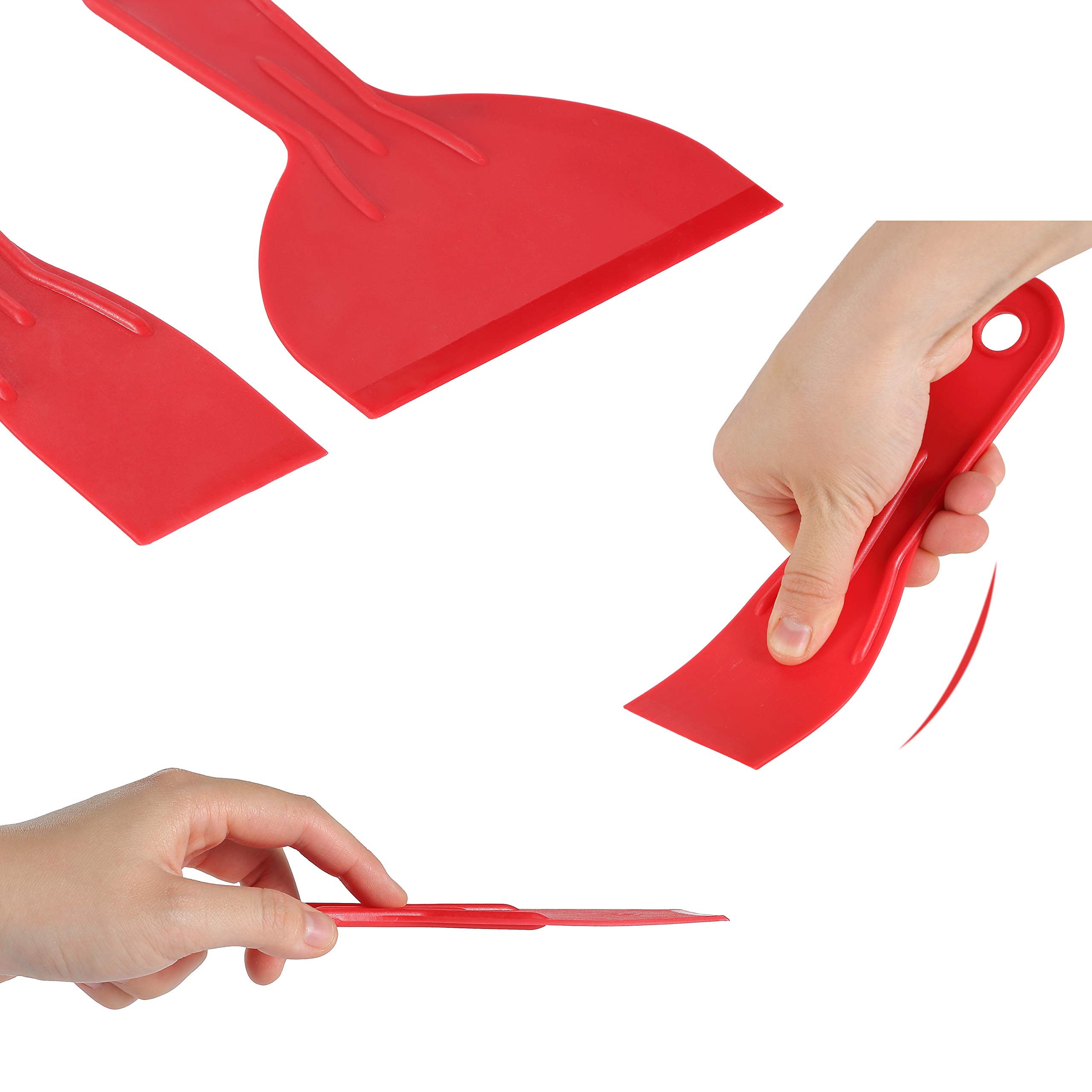 Bates 6 Pack Plastic Putty Knife Set - Paint Scraper, Spackle Tool, Spreader