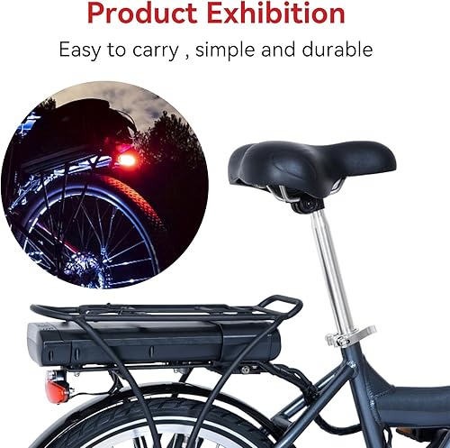 Miniatura 2 de Luz trasera EBike de 6 V-60 V, luz de advertencia LED de alto brillo, luz trasera de bicicleta, equipo de conducción nocturna, conector impermeable,