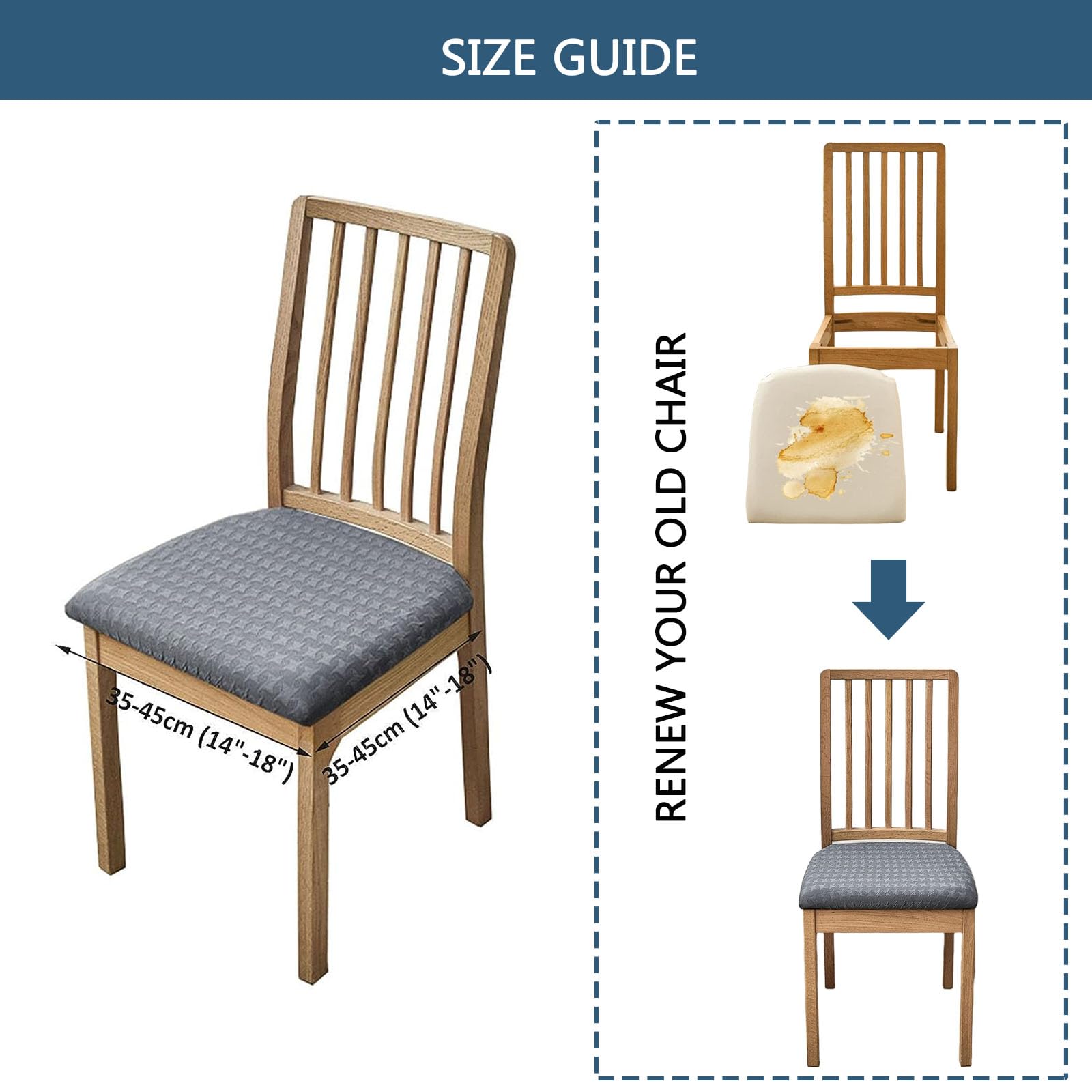 Coprisedili Per Sedie Per Sedie Da Sala Da Pranzo, Jacquard
