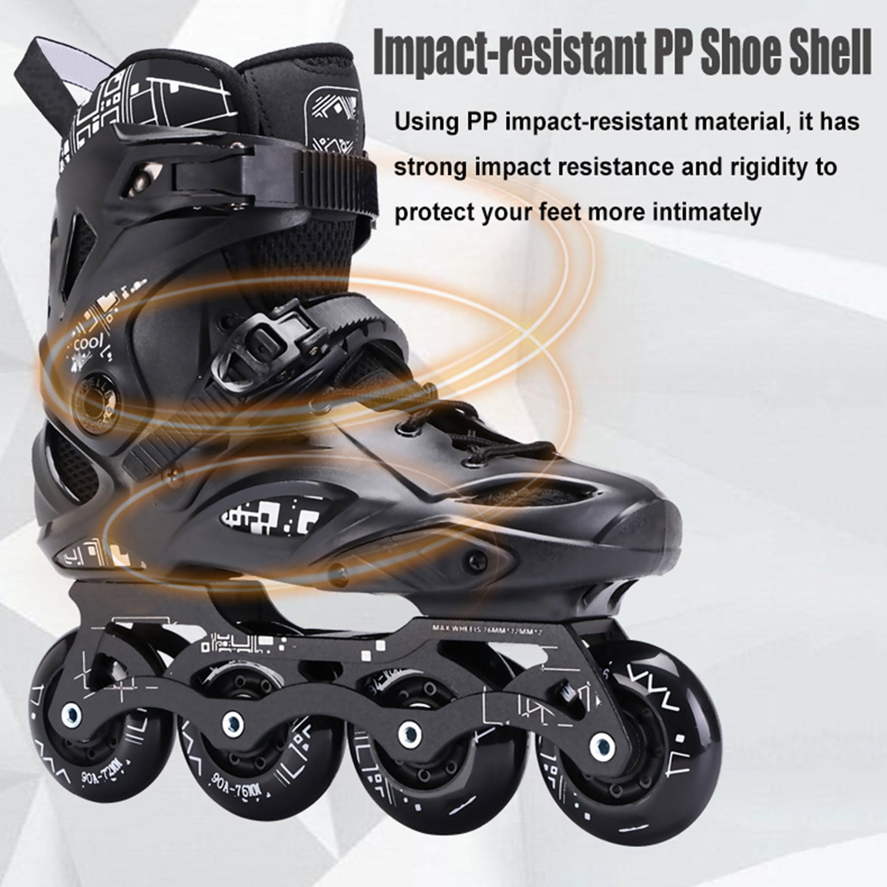 Roller Homme Et Femme, Patin À Roulette Adulte, Rollers en Ligne pour L'extérieur Et L'intérieur, Roller Chaussures - Doublure Respirante Lavable Et Roues en PU 90A Résistantes À l'usure