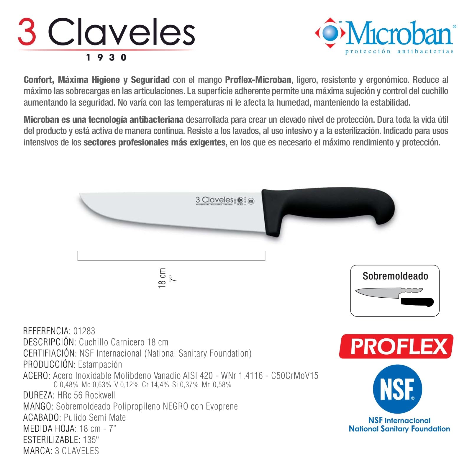 Juego Profesional de Soporte Jamonero Plegable en Acero Inoxidable y Cuchillos 3 Claveles, Funda y Chaira (MBLANC Negro)