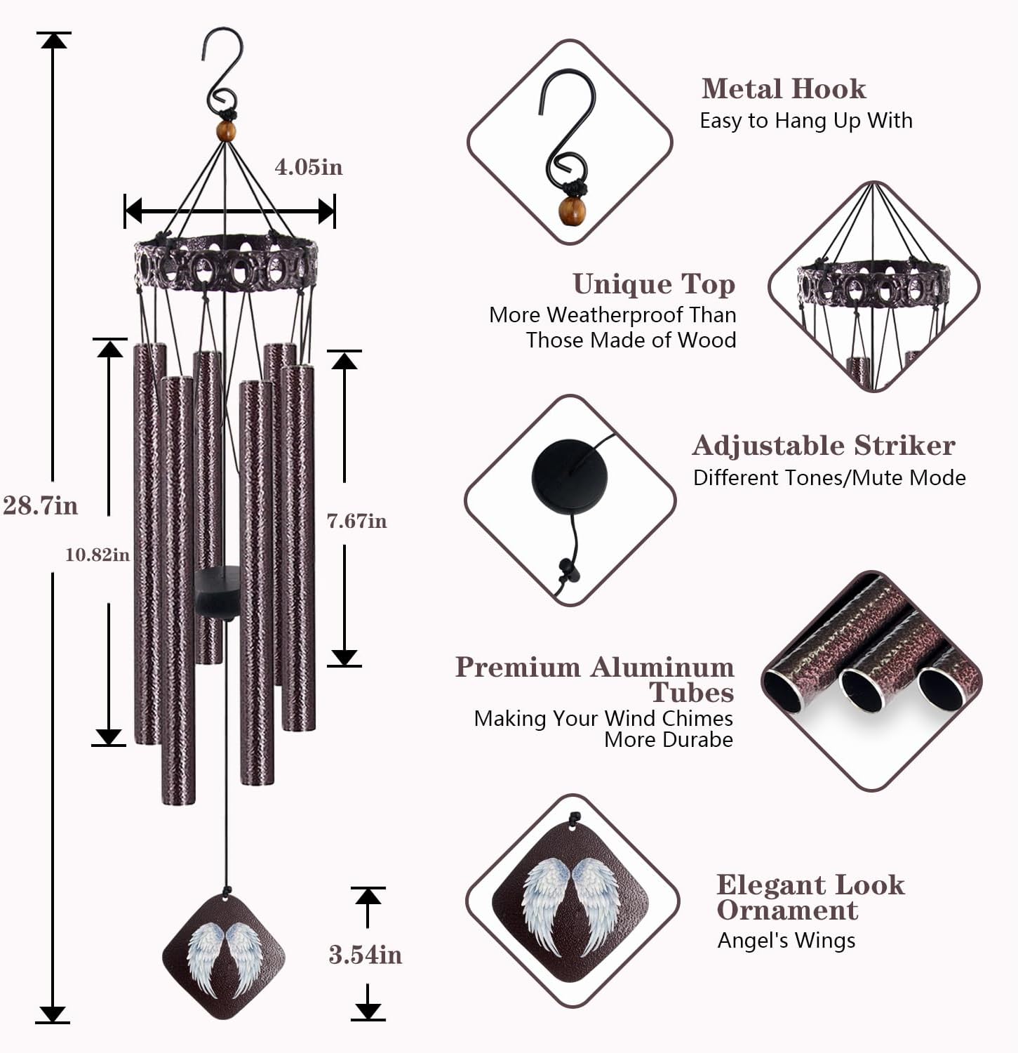 Wind Chimes for Outside Sympathy Wind Chime Memorial Wind Chimes for Loss of Loved One Windchimes Outdoors Bereavement Outdoor Sympathy Gift Home Decor Garden Patio Balcony