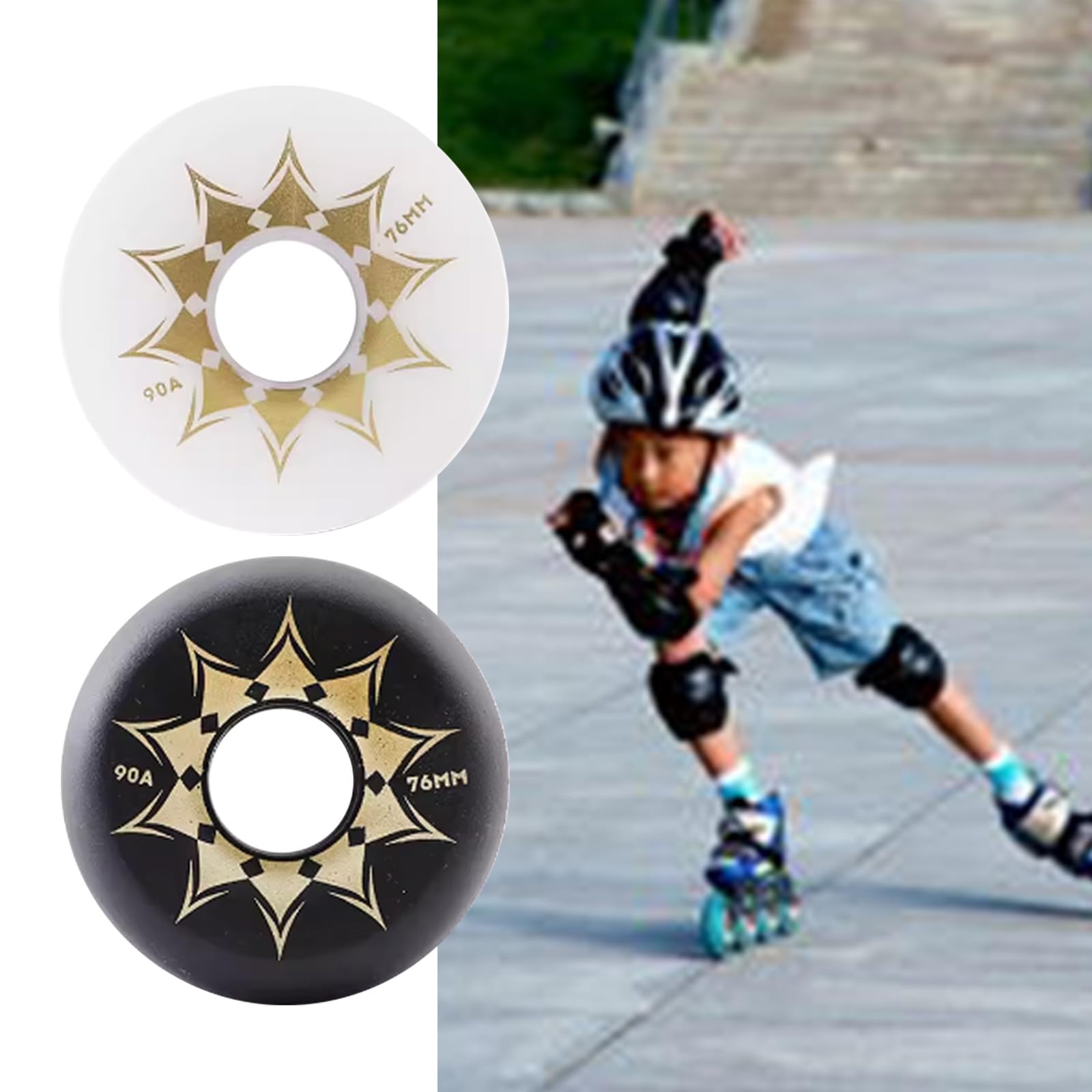 Ersatz-Skateboard-Räder, Ersatz-Skateboard-Räder for Inline-Roller und Rollerblades, 4er-Pack