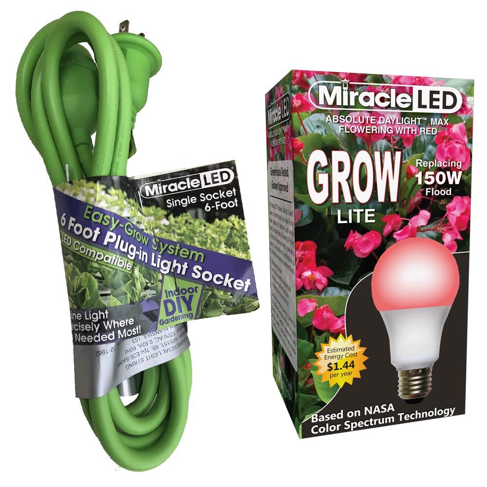 Miracle LED 602719 Ultra Grow String Bulb Single-Socket Corded Lighting System Kit, Red Spectrum