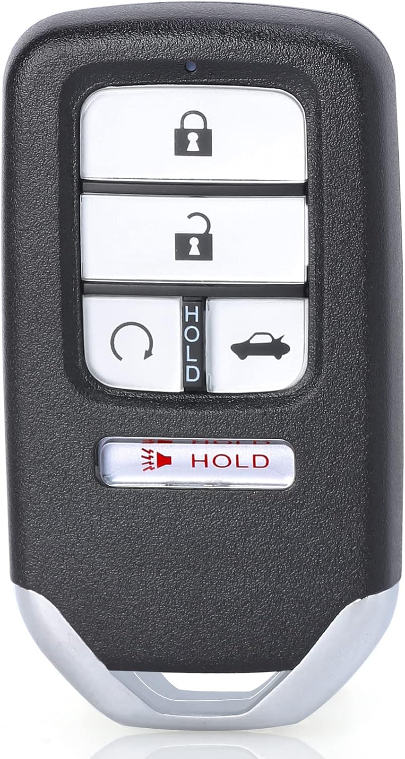 Keyless Entry Smart Proximity Remote Key Fob 5 Buttons 433Mhz Control Transmitter Keyfob for Honda Accord 2018 2019 2020 2021 2022, P/N: 72147-TVA-A01, FCC ID: CWTWB1G0090