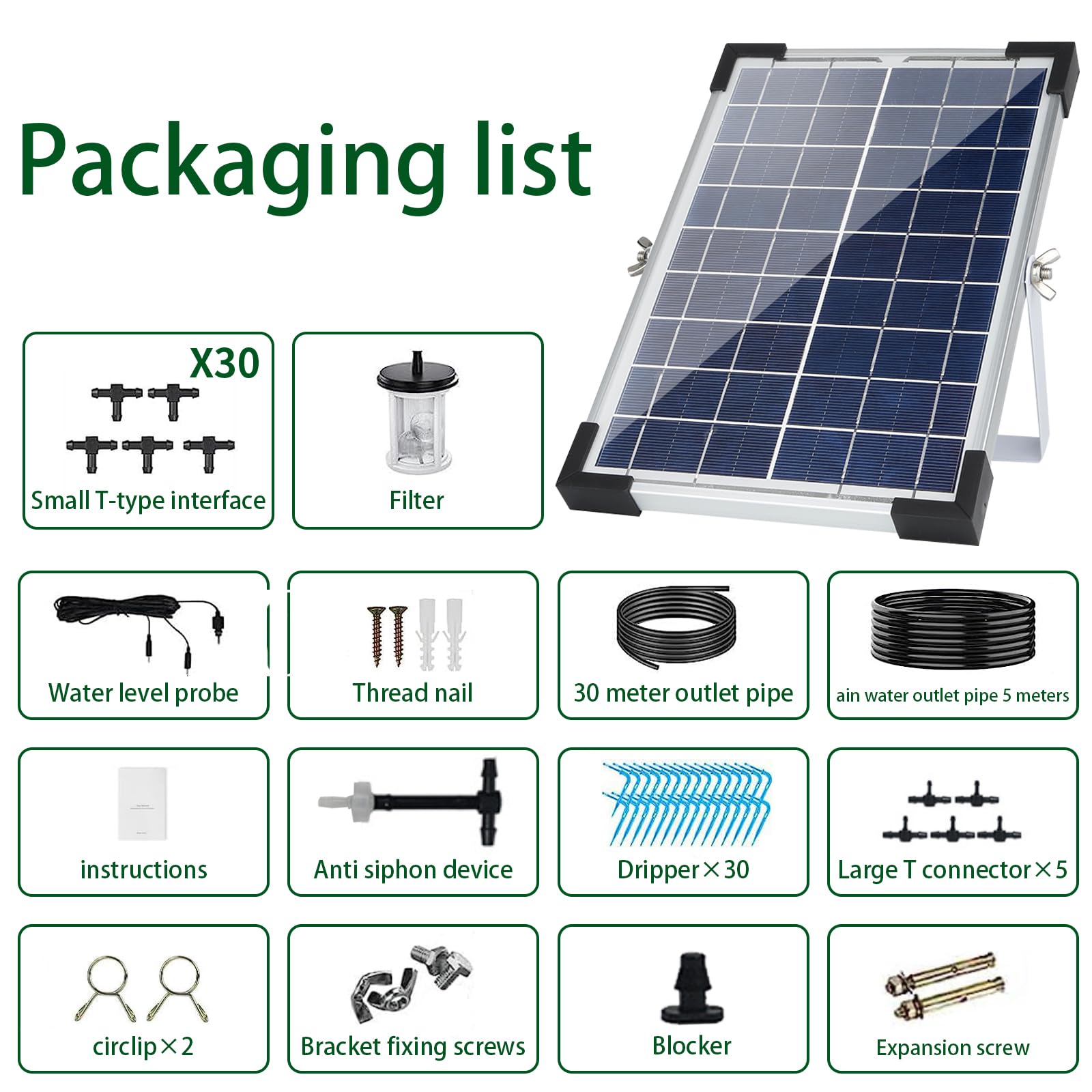 jardín por goteo sistema de riego solar, 5W automático solar por goteo Kit sistema de riego, dispositivo de riego de plantas en modo temporizador