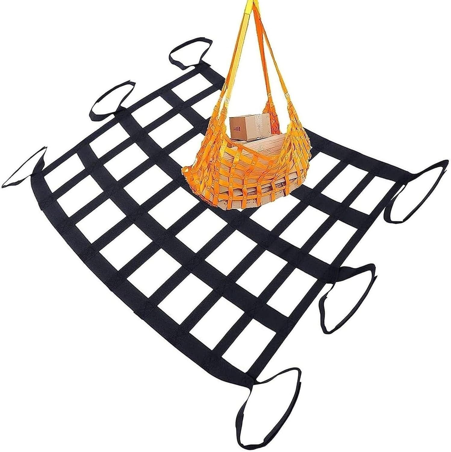 Siatka do zawiesia ładunkowego, siatka do zawiesia z włókna, siatka do zawiesia, nylonowa siatka do zawiesia do transportu, pas do przenoszenia zawiesia ogrodowego (Size : 1.5 X 1.5M/Mesh 10cm/Load 3