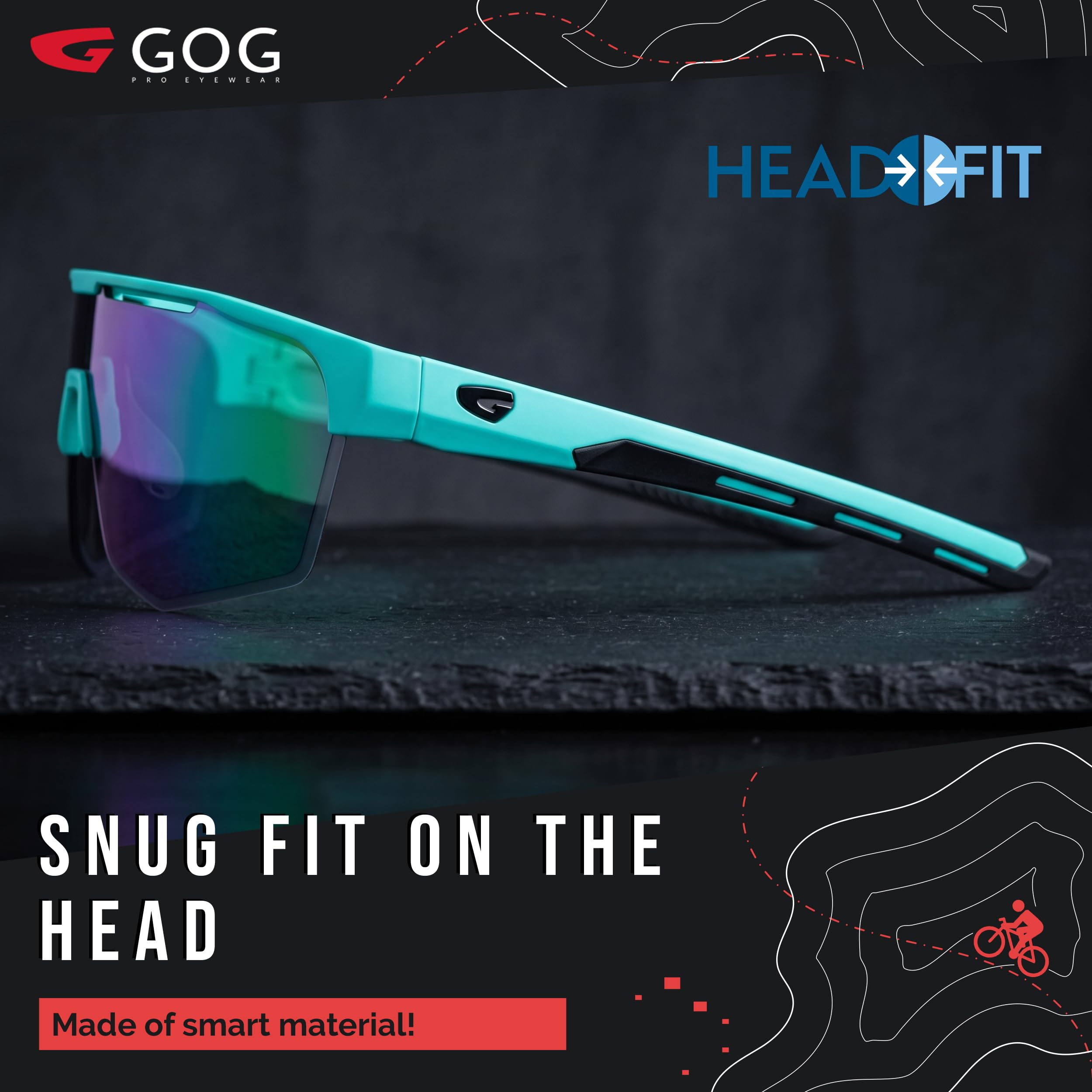 GOG Athena Brille, Matt Neon Pink/Black White Blue, Einheitsgröße für Erwachsene, Matt Neon-Rosa/Schwarz/Weiß/Blau, One size