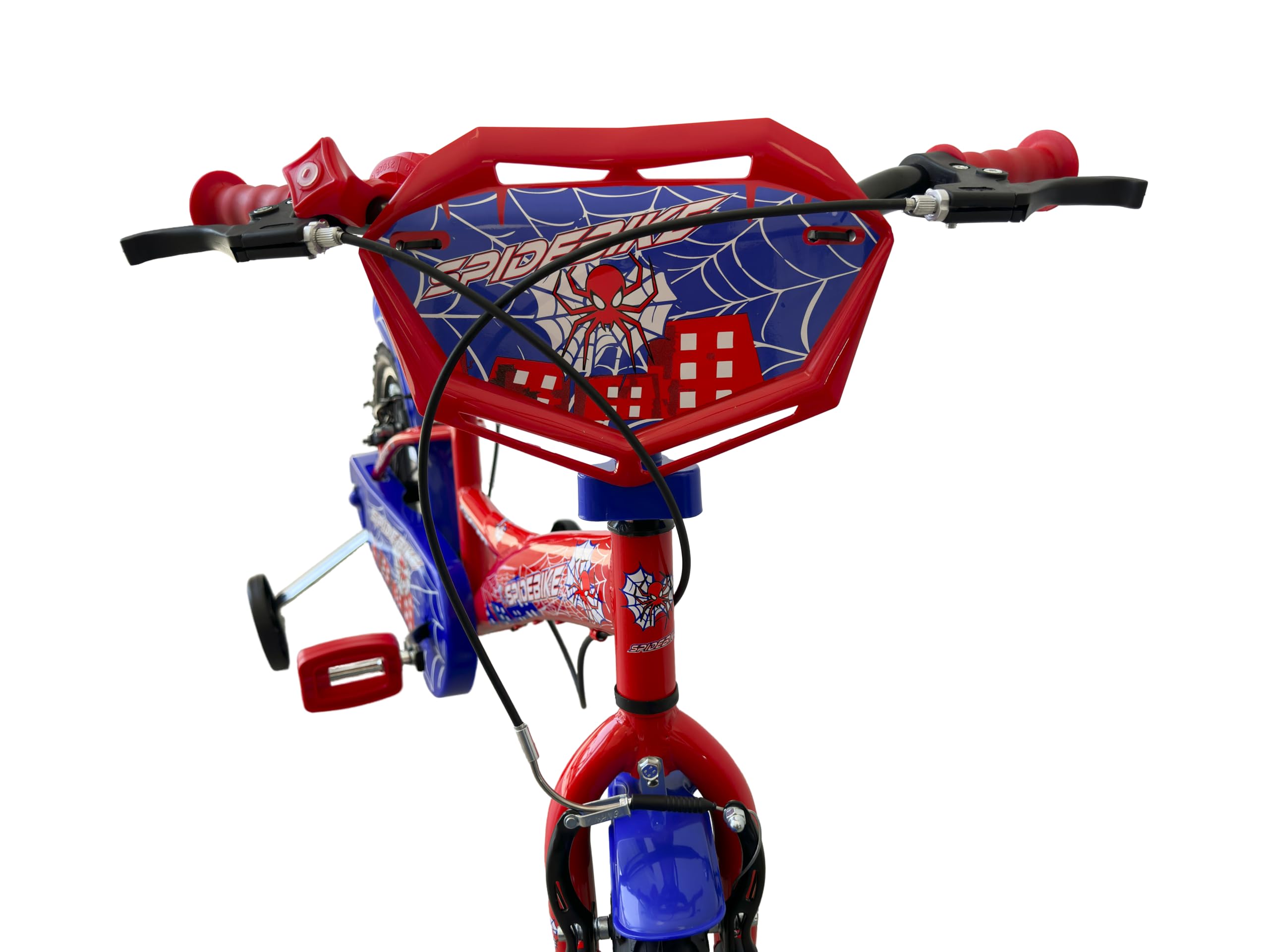 Bicicleta infantil de 16 pulgadas con estabilizadores, de 4 a 6 años, 105-120 cm, color rojo