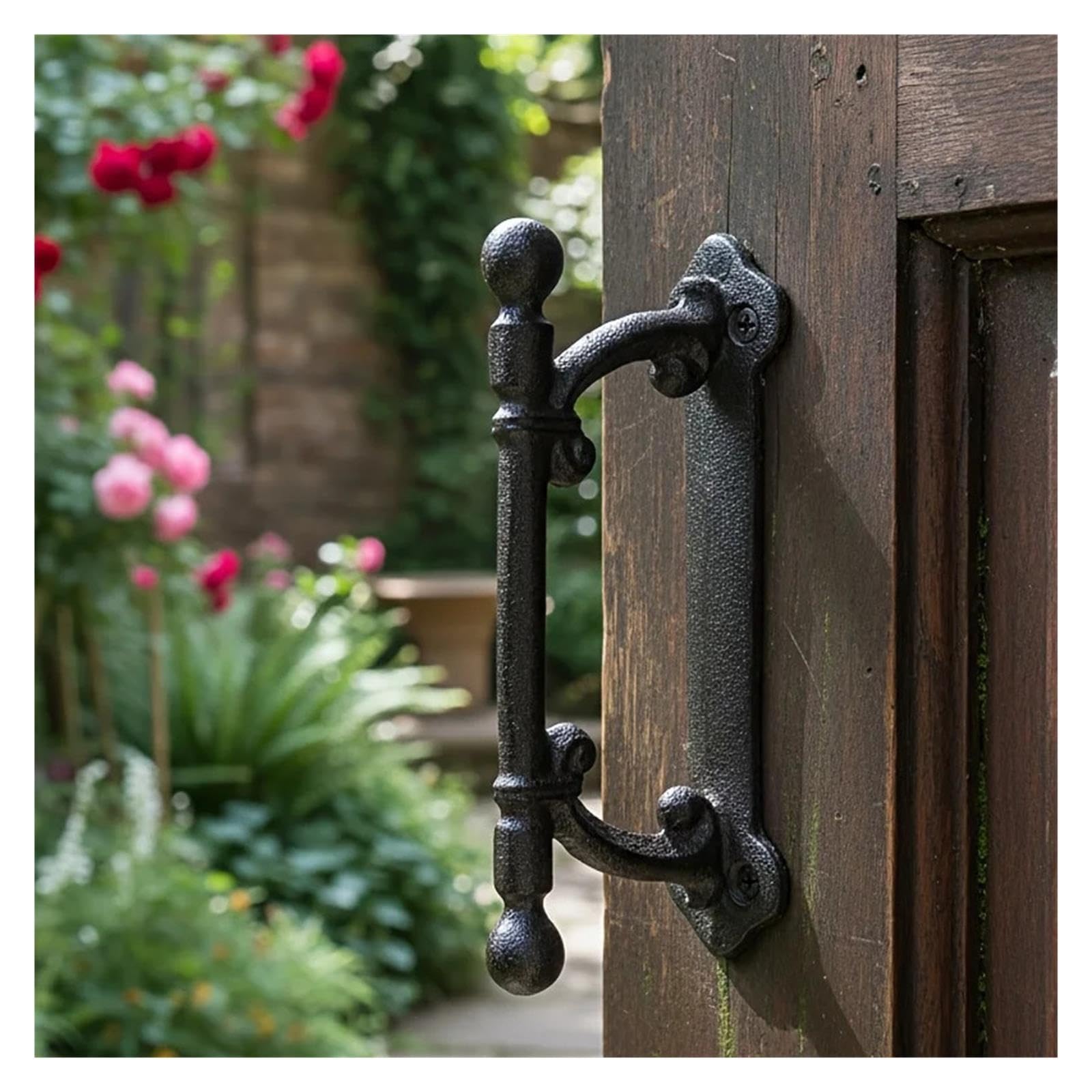 Maniglie for porte in stile patio in ghisa da giardino retrò