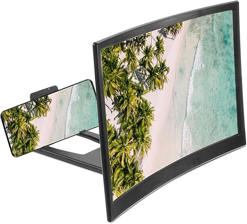 Miniatura 4 de MECCANIXITY Lupa de pantalla de 12 pulgadas para teléfono celular, proyector de aumento 3D HD, soporte amplificador de pantalla para todos los