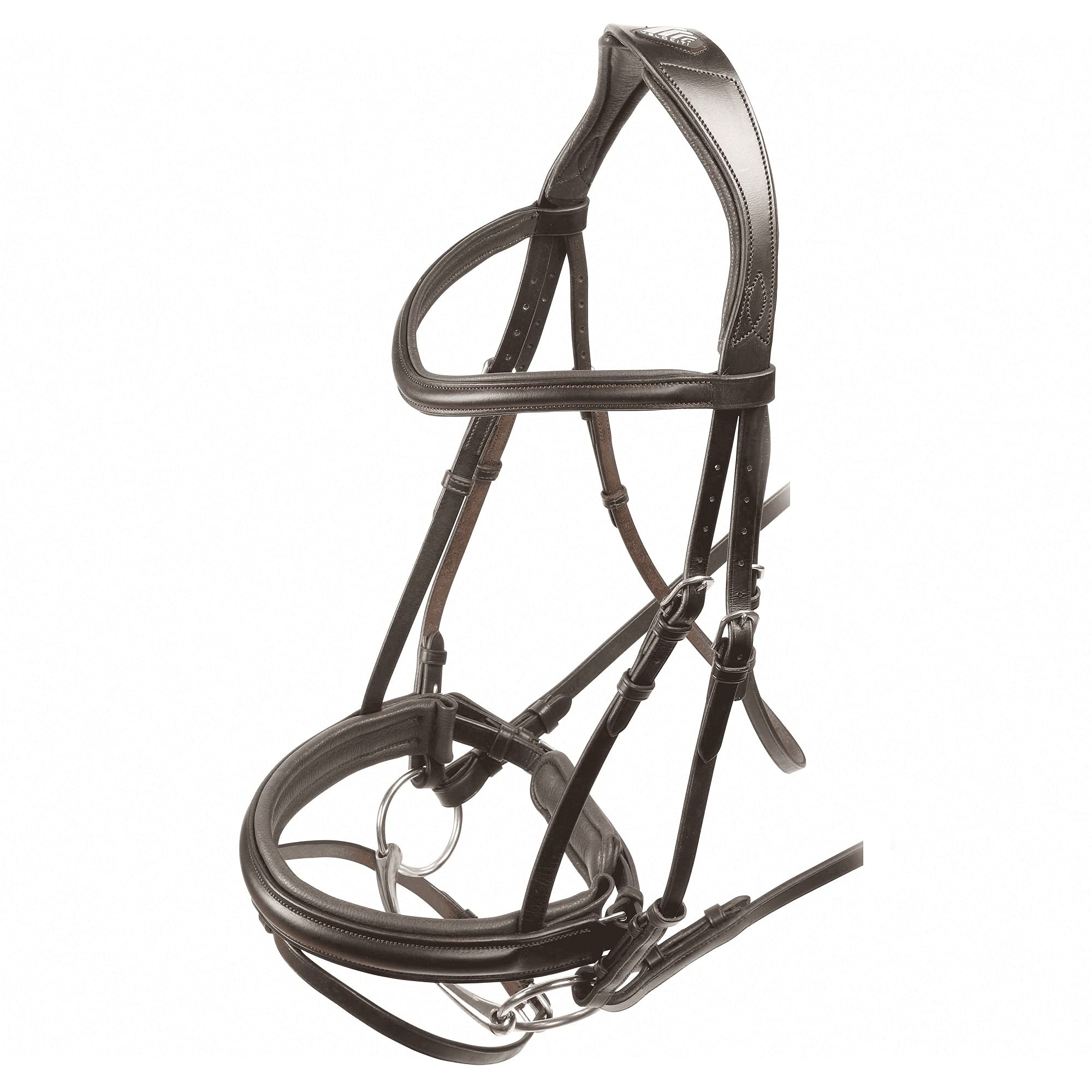 Shires Velociti - Brida de doma con flash - Havana Extra Full
