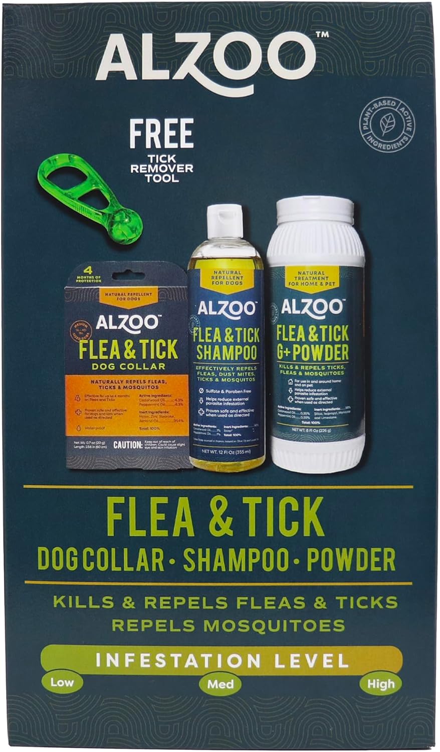 Alzoo Plant-Based Flea & Tick Low to High Infestation Kit