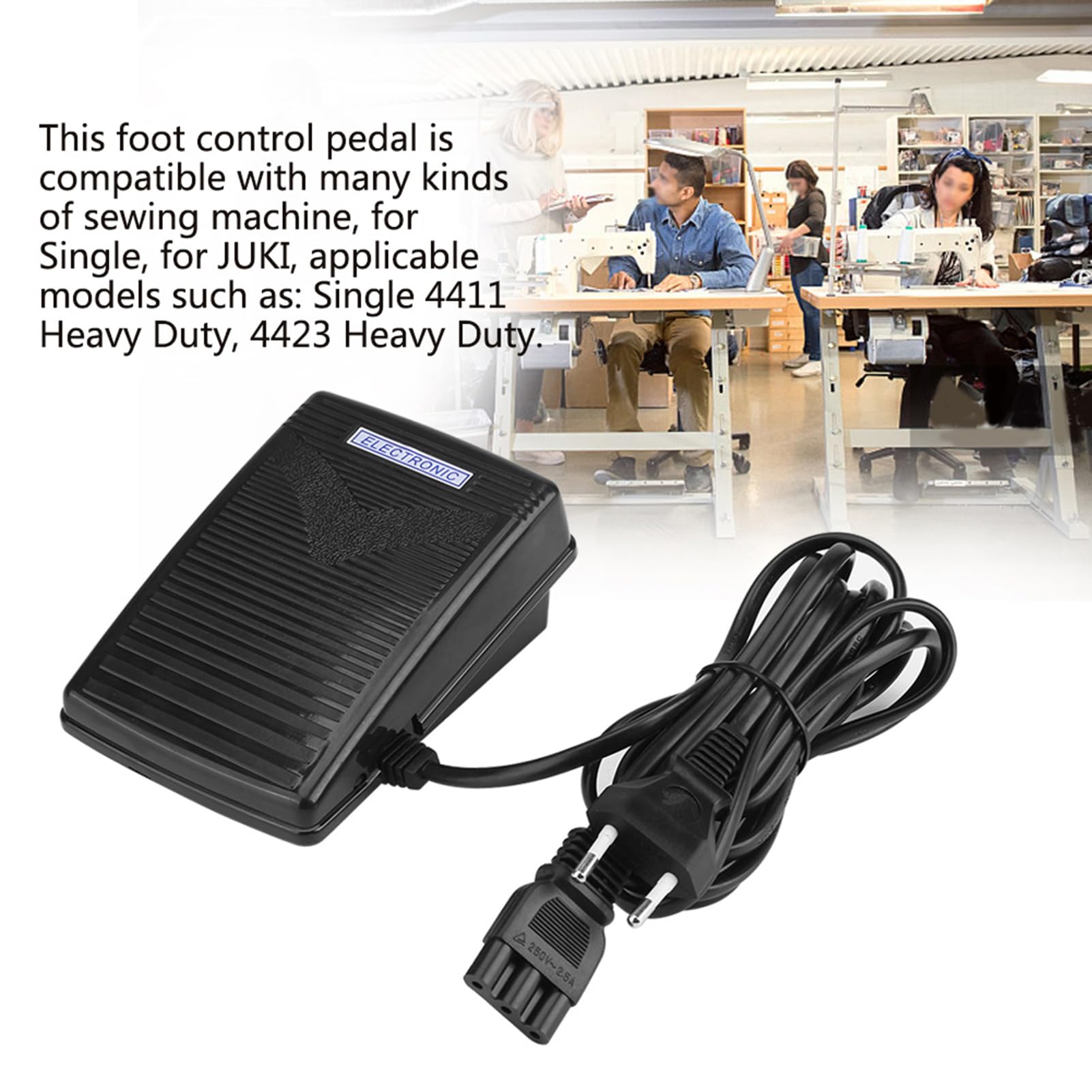 pedale macchina da cucire singer + Pedale di Comando Eettronica 110V Pedale Controllo per Macchina da Cucire Elettronica con Comando a Pedale con Cavo di Alimentazione per FY2301(EU-Plug)