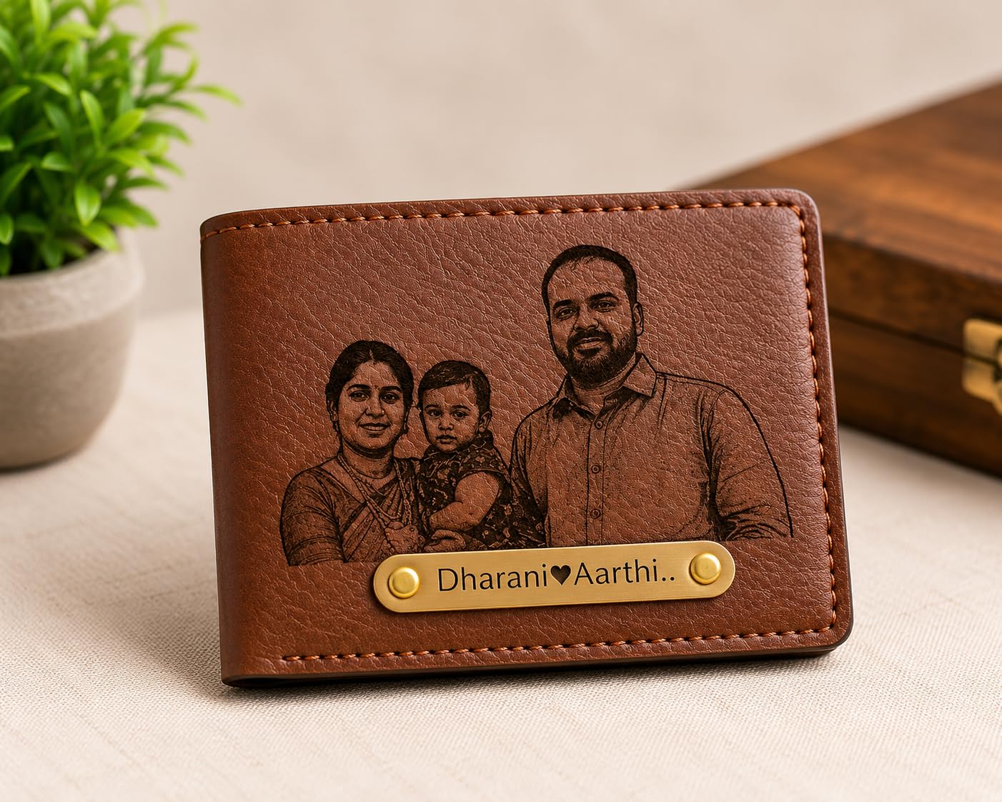 Personalized Engraved Wallet - Custom Gift for Men -5