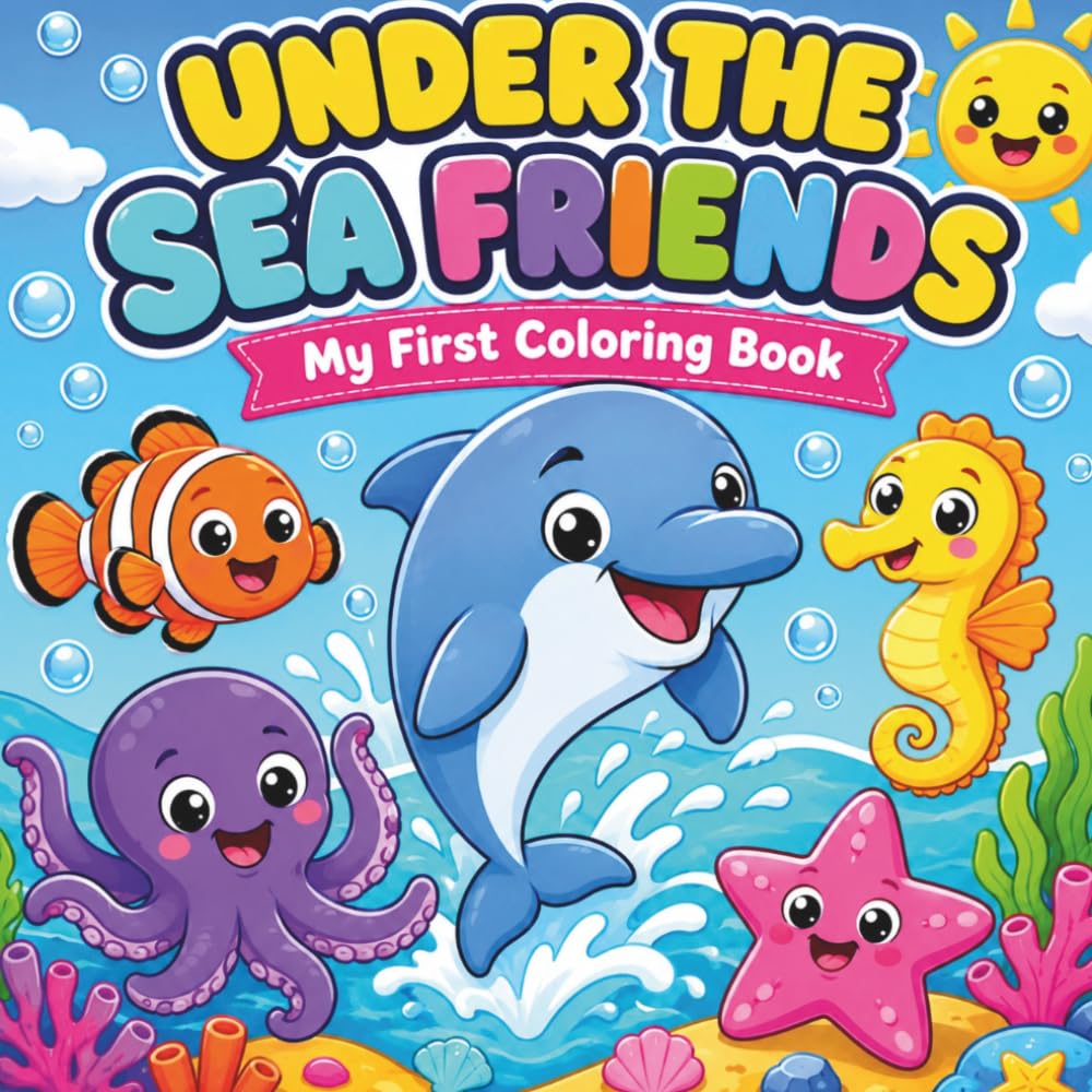 Under the Sea Friends: My First Coloring Book: 30 Big, Simple Sea Creatures for Toddlers and Preschoolers to Color (Bold & Easy: My First Coloring Book)