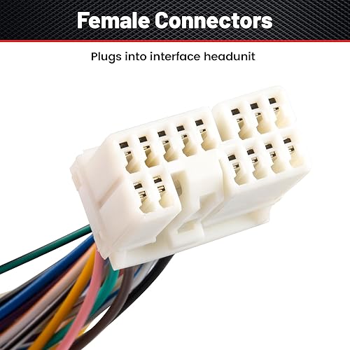 Miniatura 4 de RED WOLF Adaptador de interfaz de reproductor de CD de coche, unidad principal estéreo y plitter cable de navegación Y- Reemplazo del arnés de