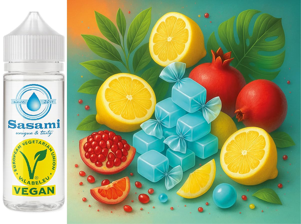 lodowy cukierek granat cytryna aromat koncentrat – Wegański – Sasami – 100ml