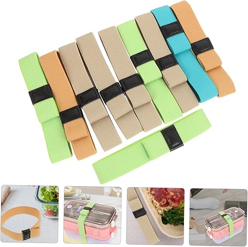 Miniatura 3 de GRIRIW 10 unids caja Bento caja correa al aire libre fiambrera banda elástica cincha correas elásticas loncheras para niños capa nailon correa de