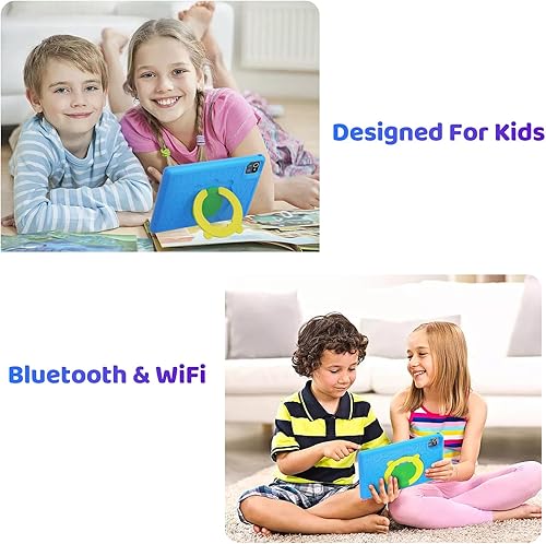 Miniatura 2 de Tablet PC para niños Android 12, tableta de pantalla de 10.1 pies, 5000 mAh, cámara dual HD, Quad-Core, WiFi, control parental, funda a prueba de
