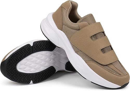 Miniatura 5 de Ortho+rest Zapatos para caminar diabéticos para hombre, zapatos hinchados con cierre ajustable