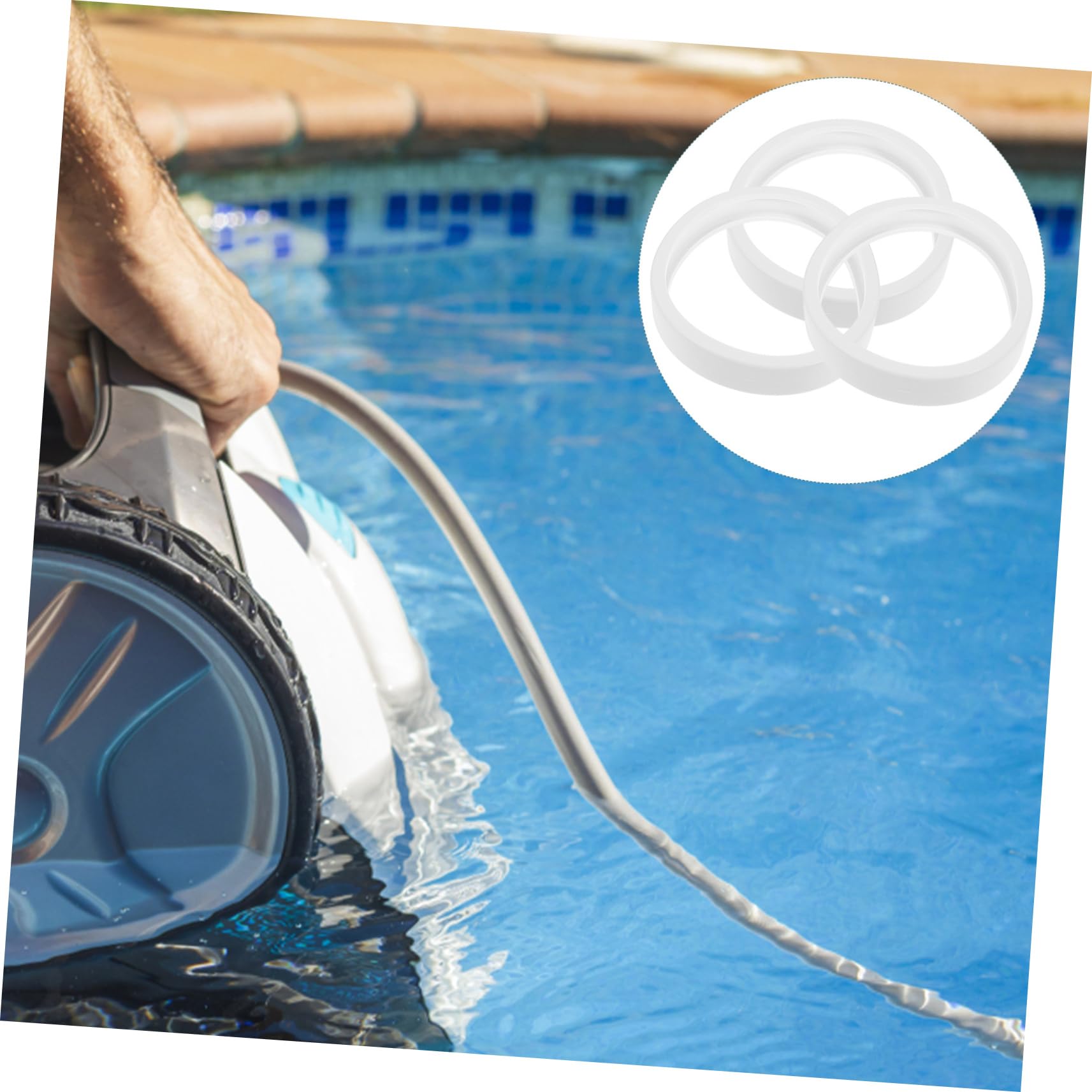 BESPORTBLE Barredora De Limpieza De Piscinas Neumáticos Correa para Neumáticos Accesorios 180 280 360 380 Desnatador Químico para Piscina Carrete Cesta Aspirador De 3 Piezas x 4